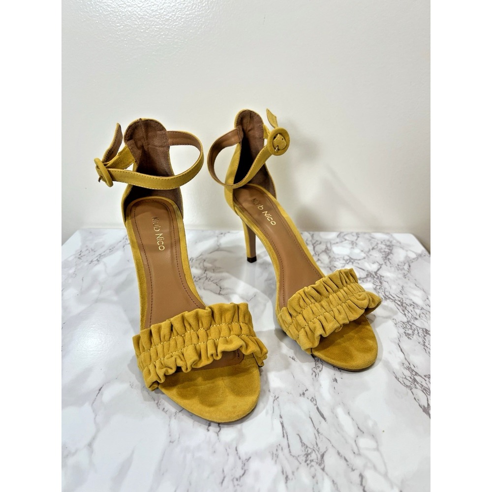 Klub Nico Womens Suede High Heel Sandals 6 M Party Cocktail Strappy‎ Stiletto